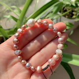 Baroque Pearl Charm Strand Freshwater Pearl Bracelet