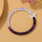 Mother Of Pearl Charm Bracelet Natural Stone Beaded Bangle