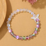 Mother Of Pearl Charm Bracelet Natural Stone Beaded Bangle