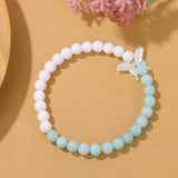 Mother Of Pearl Charm Bracelet Natural Stone Beaded Bangle