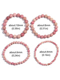 Rhodochrosite Ore Bead Bracelet for Women Yoga Meditation