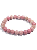 Rhodochrosite Ore Bead Bracelet for Women Yoga Meditation