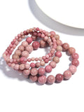 Rhodochrosite Ore Bead Bracelet for Women Yoga Meditation