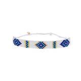 Boho Glass Beaded Charm Bracelet Evil Eye Waterproof Bangle