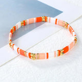 QUAN CHI Star Charm Tila Stretch Bracelet for Women