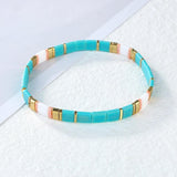 QUAN CHI Star Charm Tila Stretch Bracelet for Women