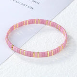 QUAN CHI Star Charm Tila Stretch Bracelet for Women