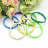 Bohemian Enamel Bracelet Rainbow Stacked Jewelry
