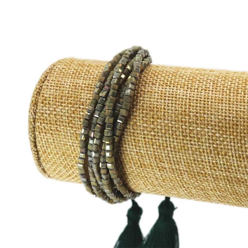 Colorful Crystal Beaded Bracelets For Women Handwork Bangles Charms Jewelry
