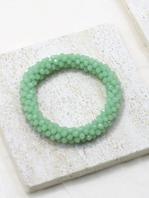 Crystal Bead Elastic Bracelet for Women Multicolor Gift Jewelry