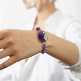 Stone Charm Bracelet - Amethysts Lapis Labradorite Howlite Jewelry