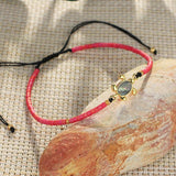 QUAN CHI Red Charm Turtle Bracelets for Women Seed Beads Friendship