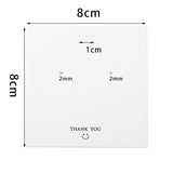 50Pcs 8*8cm Square Blank Jewelry Display Paper Cards for DIY Accessories
