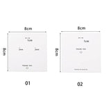 50Pcs 8*8cm Square Blank Jewelry Display Paper Cards for DIY Accessories