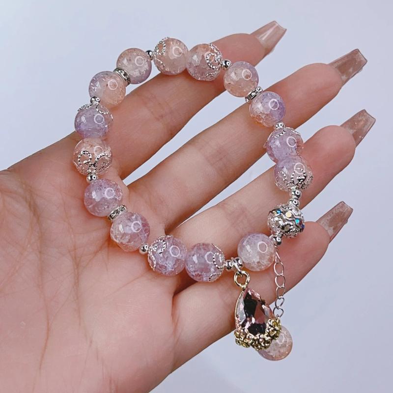 Ruifan Ice crack Glaze Crystal Beaded Bracelets YBR903