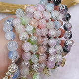 Ruifan Ice crack Glaze Crystal Beaded Bracelets YBR903