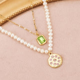 Handmade 316L Stainless Steel Zircon Charms 6pcs/lot