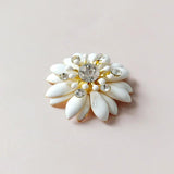 10 PCS 30mm Multilayer Sunflowers Crystal Enamel Flowers DIY Jewelry Making