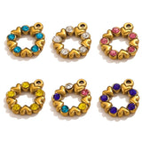 5Pcs Stainless Steel LOVE Heart Ring Charms