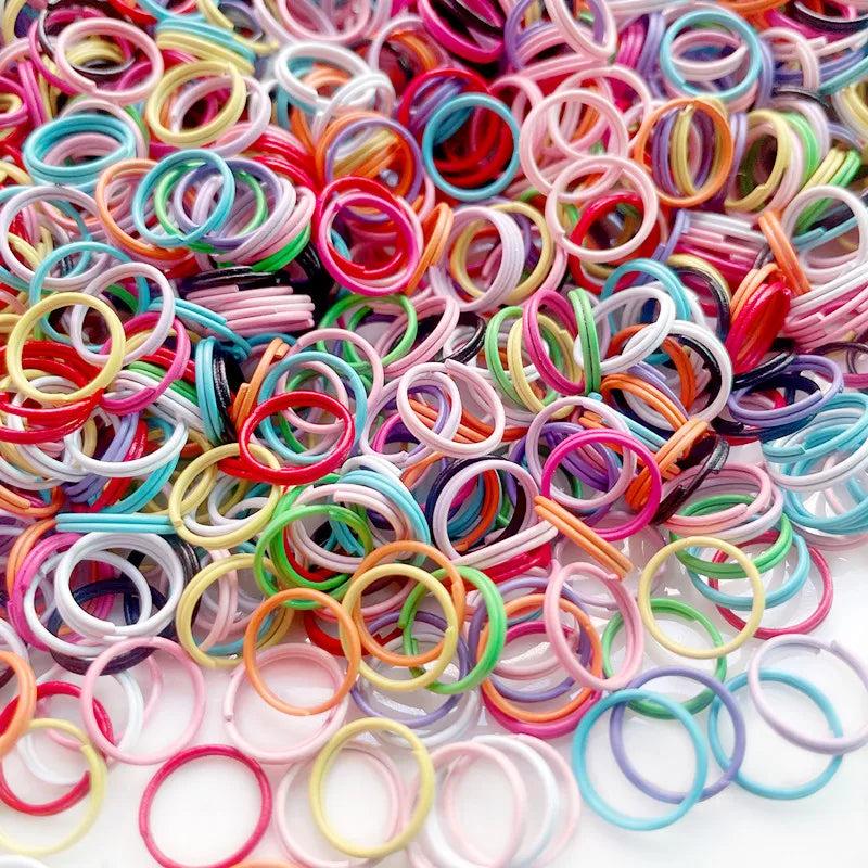 100-500pcs 10mm Metal Jump Rings Double Ring DIY Jewelry Connectors