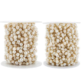 1 Meter Stainless Steel Pearl Beaded Chains DIY Jewelry Findings