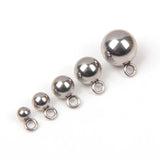 50pcs Stainless Steel Beads Solid Ball Welding Charms for Jewelry Making