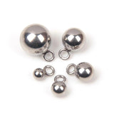 50pcs Stainless Steel Beads Solid Ball Welding Charms for Jewelry Making