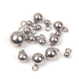 50pcs Stainless Steel Beads Solid Ball Welding Charms for Jewelry Making