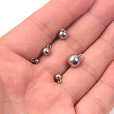 50pcs Stainless Steel Beads Solid Ball Welding Charms for Jewelry Making