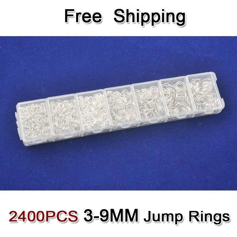 2400pcs 925 Sterling Silver Components 925 Jewelry Findings Jump Rings