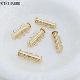 14K Gold-Plated Pearl Necklace Bracelet Connectors Fastener Clasps