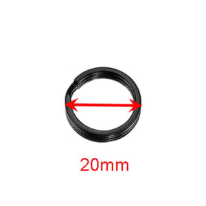 20pcs Flat Keyrings Metal Key Chain Component DIY Jewelry