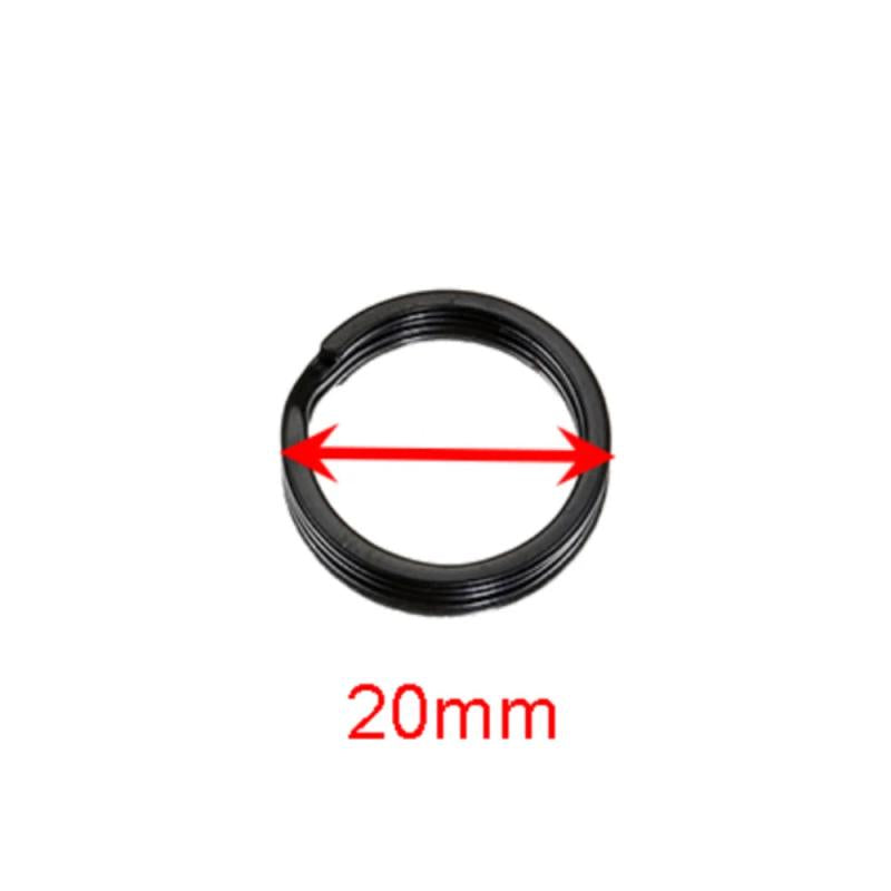 20pcs Flat Keyrings Metal Key Chain Component DIY Jewelry