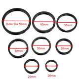 20pcs Flat Keyrings Metal Key Chain Component DIY Jewelry