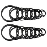 20pcs Flat Keyrings Metal Key Chain Component DIY Jewelry