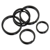 20pcs Flat Keyrings Metal Key Chain Component DIY Jewelry