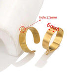10pcs Adjustable Stainless Steel Rings Base Blank DIY Open Finger Ring