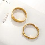 10pcs Adjustable Stainless Steel Rings Base Blank DIY Open Finger Ring