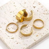 10pcs Adjustable Stainless Steel Rings Base Blank DIY Open Finger Ring
