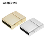 15x3mm Silver Plated Magnetic Clasp for Flat Leather Bracelets