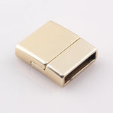 15x3mm Silver Plated Magnetic Clasp for Flat Leather Bracelets