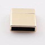15x3mm Silver Plated Magnetic Clasp for Flat Leather Bracelets