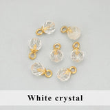 Stainless Steel Round Natural Stone Charms DIY Pendants