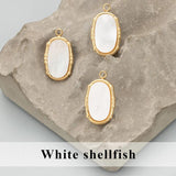 316L Stainless Steel Natural Stone Charms for DIY Pendants