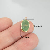 316L Stainless Steel Natural Stone Charms for DIY Pendants