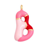 Colorful Creativity 18K Plated Initial Name A-Z Letter Charm Pendant