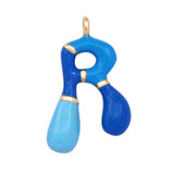 Colorful Creativity 18K Plated Initial Name A-Z Letter Charm Pendant