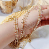 2M Crystal Copper Chains Glass Charm Chain for Necklace DIY
