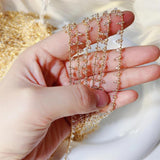2M Crystal Copper Chains Glass Charm Chain for Necklace DIY