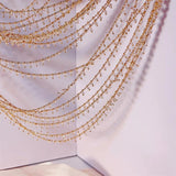 2M Crystal Copper Chains Glass Charm Chain for Necklace DIY